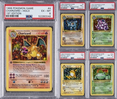 1999 Pokemon Game 1st Edition Complete Set (102) Includes PSA-Graded Cards (16)
